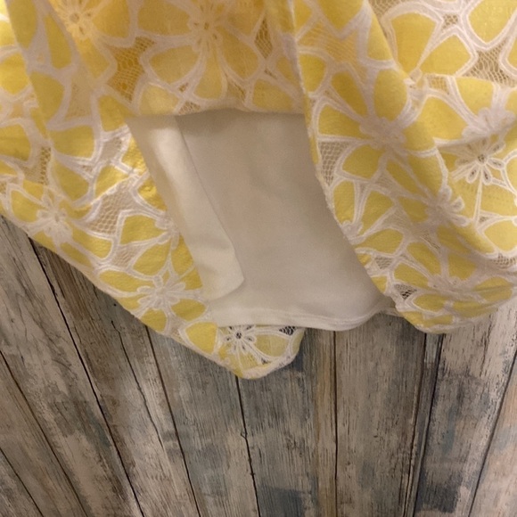 F & F Sunshine Yellow Floral Mesh MIDI Sundress | Size 4 - Picture 5 of 9